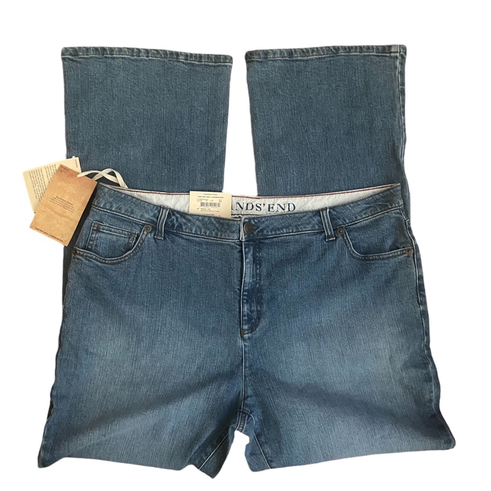 Lands End Original Fit Modern Waist Boot leg Jeans.